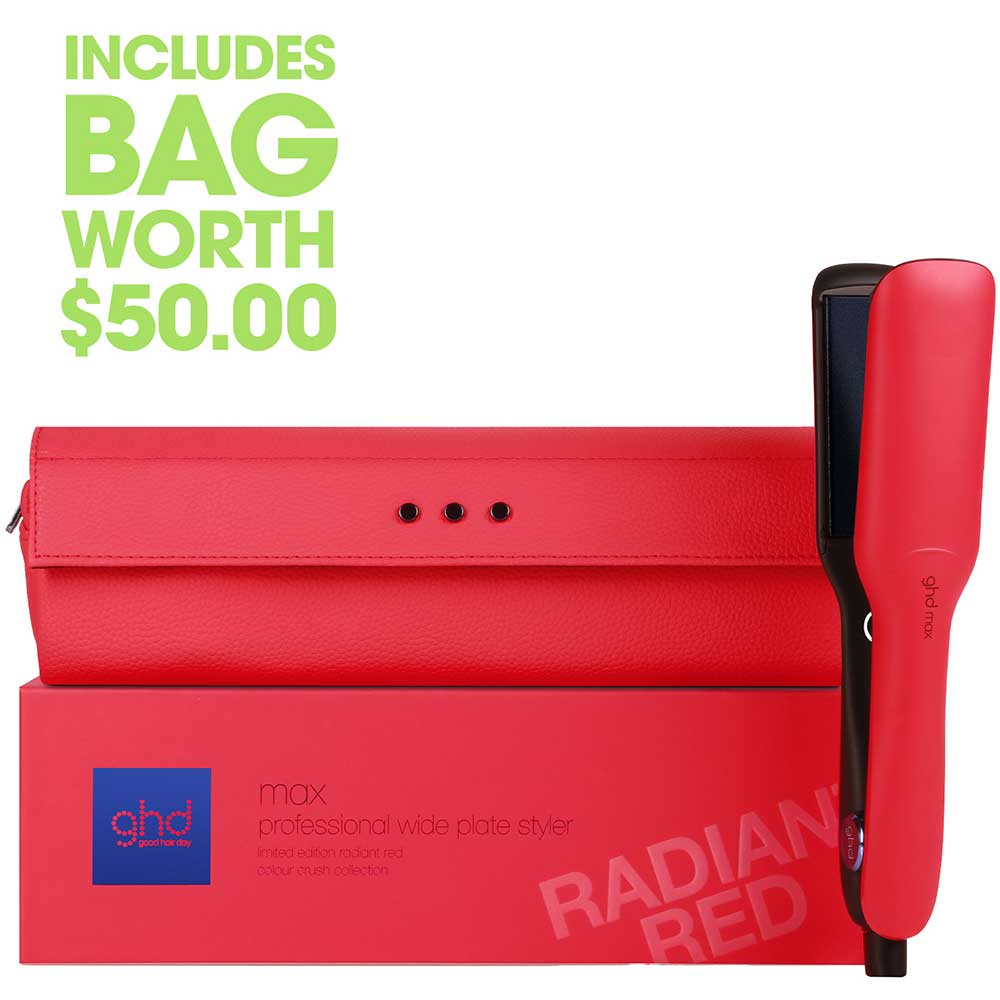 Picture of max Wide Plate Hair Straightener in Radiant Red