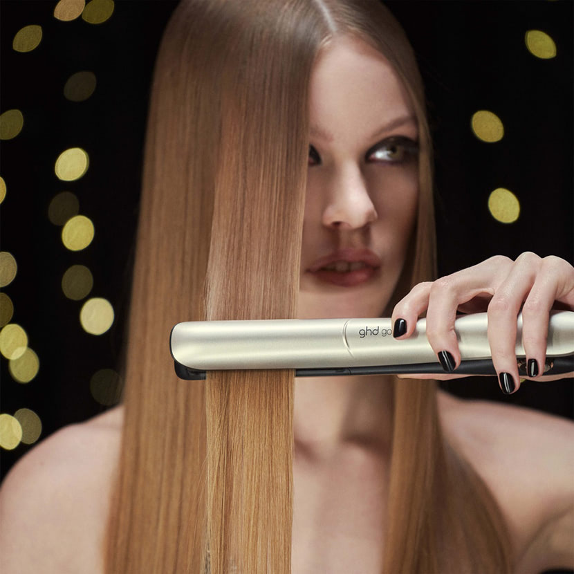 Picture of Grand-Luxe Gold Hair Straightener in Champagne Gold