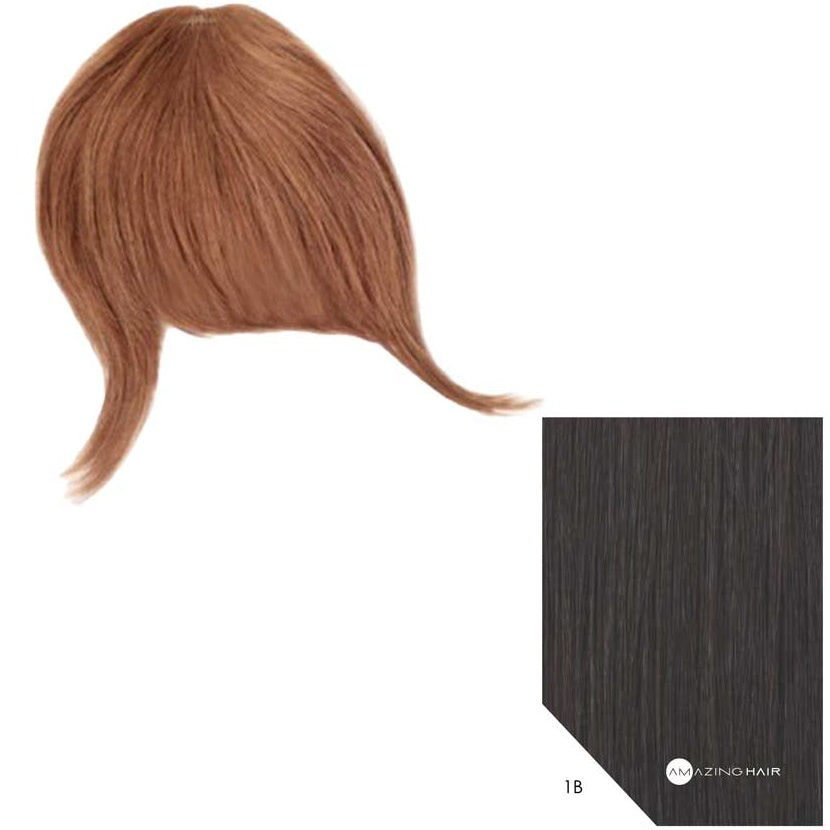 Picture of Human Hair Clip in Fringe - #1B Dark Brown
