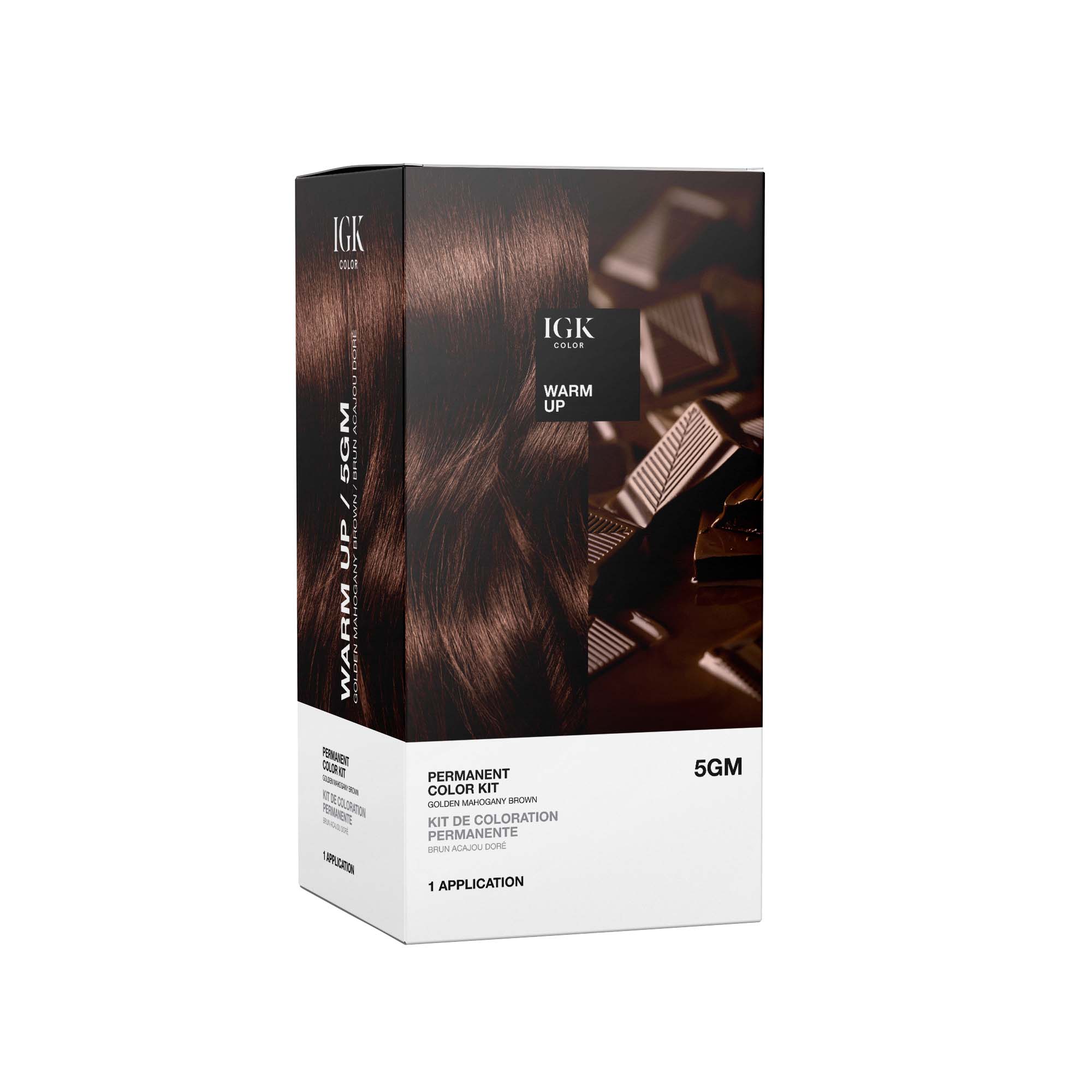 Picture of Permanent Color Kit Warm Up- Golden Mahogany Brown