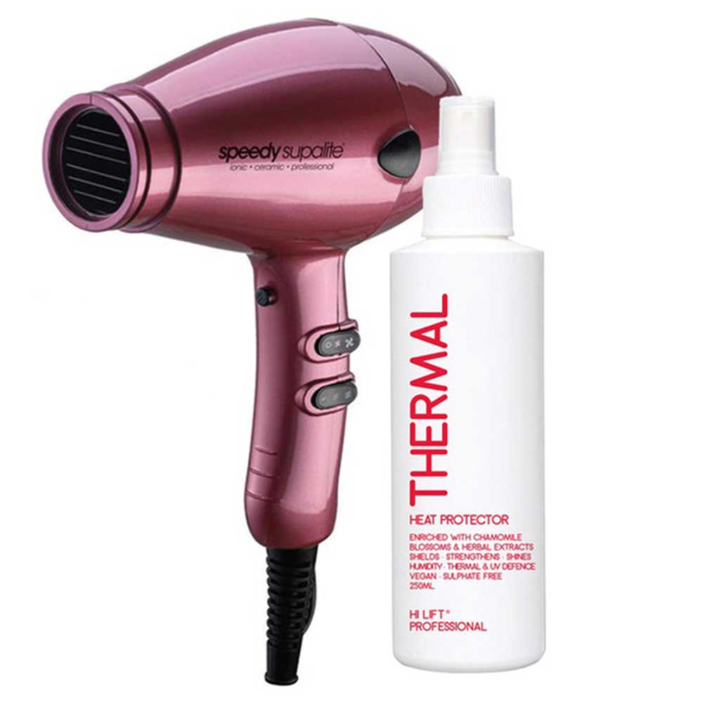 Picture of Supalite Dryer with Bonus Hi Lift Thermal Spray Heat Protector 250ml Blush