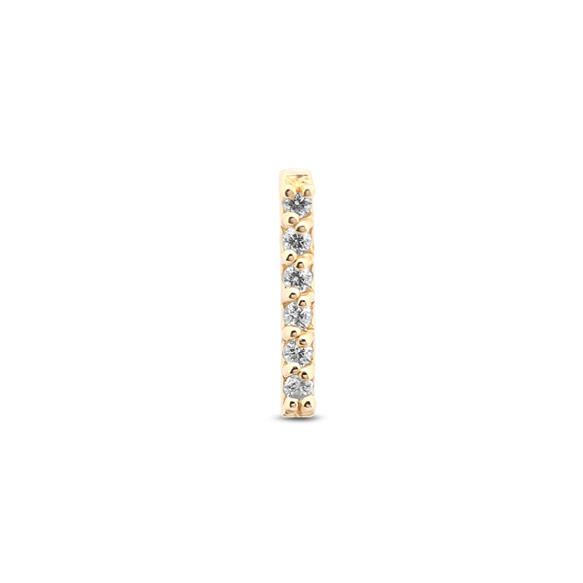 14Kt Gold Crystal Rod Earring - 8mm Labret