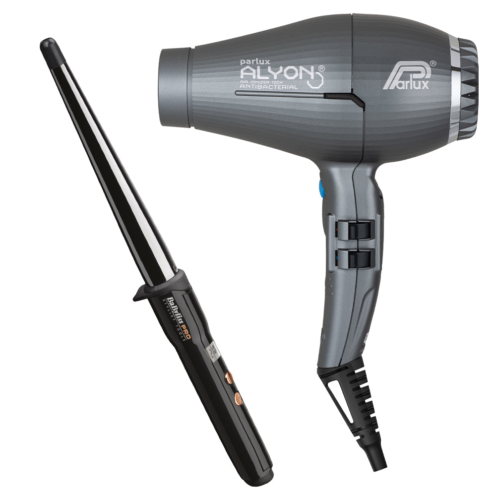 Picture of Alyon Dryer Graphite with Free Ceramic Conical Curler 25mm-13mm