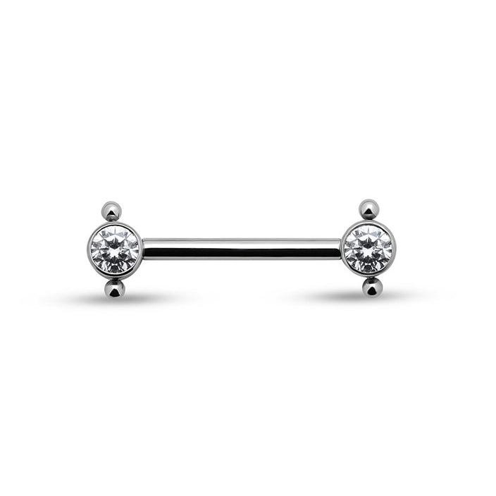 Double Jewelled Nipple Cluster - 1.6mm X 10mm