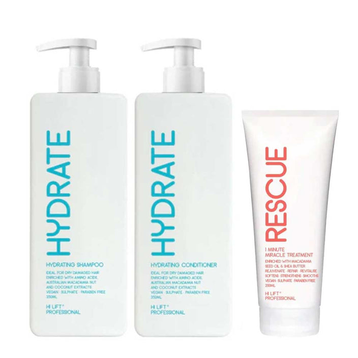Hydrate Duo with Hi Lift Rescue Tube Miracle Treatment 200ml