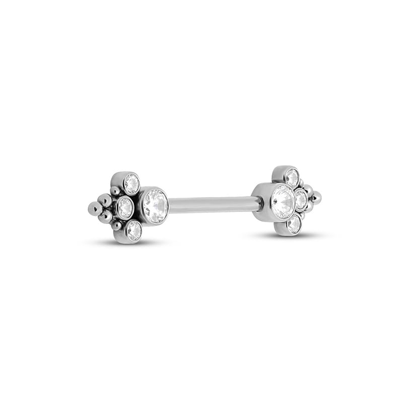 Picture of Titanium Jewelled Nipple Cluster - 1.6mm X 14mm