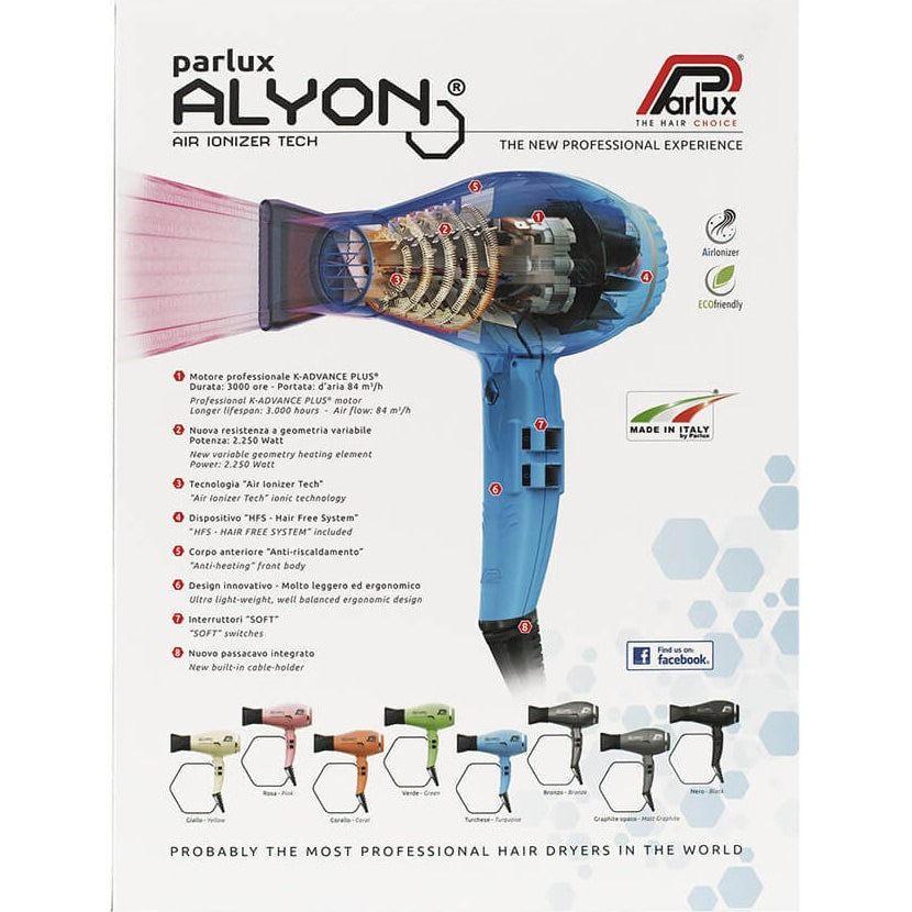 Picture of Alyon Air Ionizer Ceramic & Ionic 2250W Hair Dryer - Matte Graphite