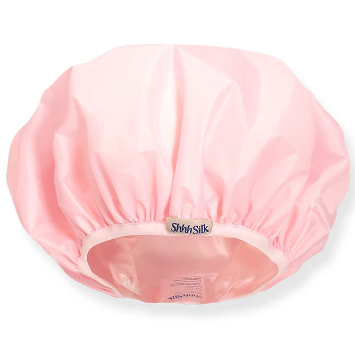 Shhh Silk Silk Lined Shower Cap - Pink