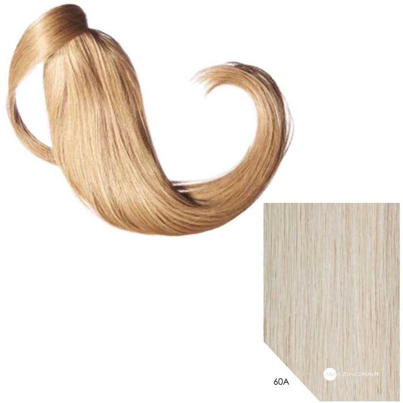 Picture of 18" Human Hair Ponytail - #60A Platinum Blonde