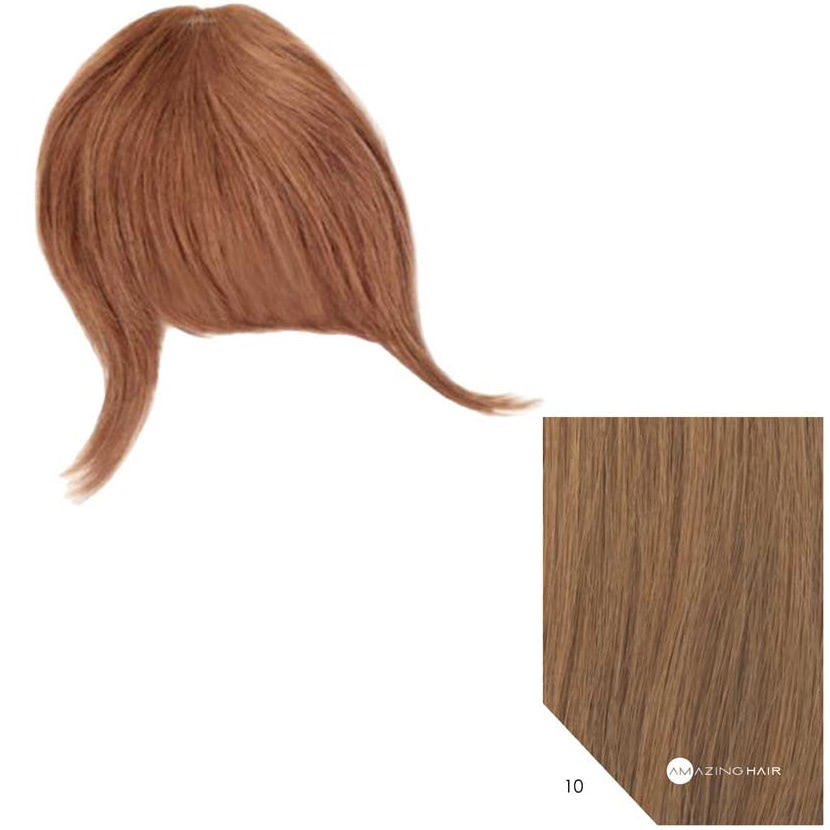 Picture of Human Hair Clip in Fringe - #10 Light Caramel