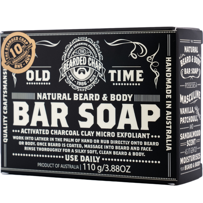 Activated Charcoal & Clay Beard and Body Bar Soap 110g