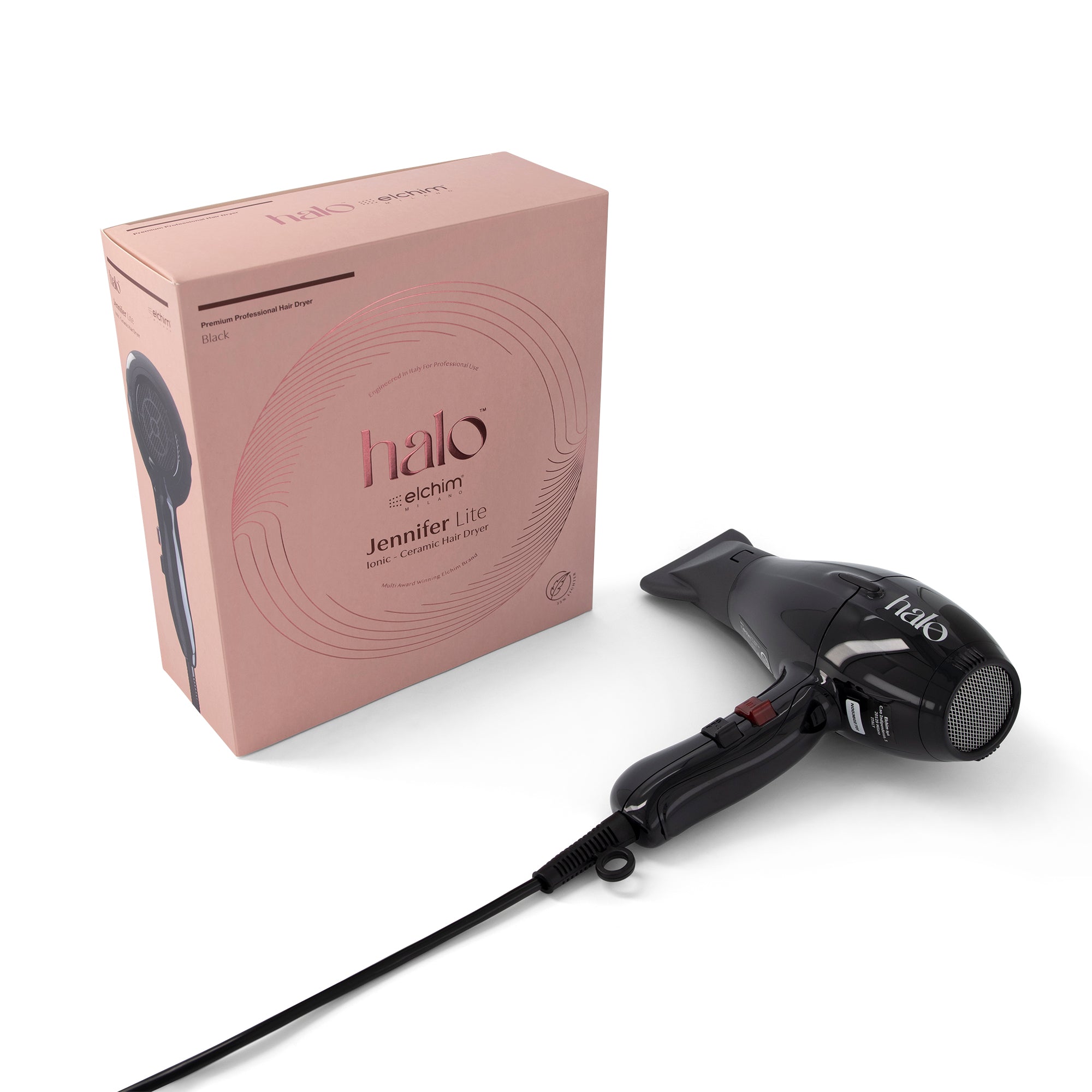 by Elchim Jennifer Lite Ionic-Ceramic Hair Dryer - Black