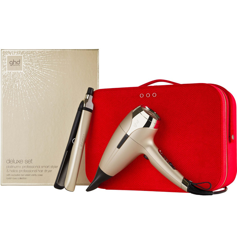 Picture of Deluxe Gift Set Platinum+ Straightener & Helios Dryer in Champagne Gold