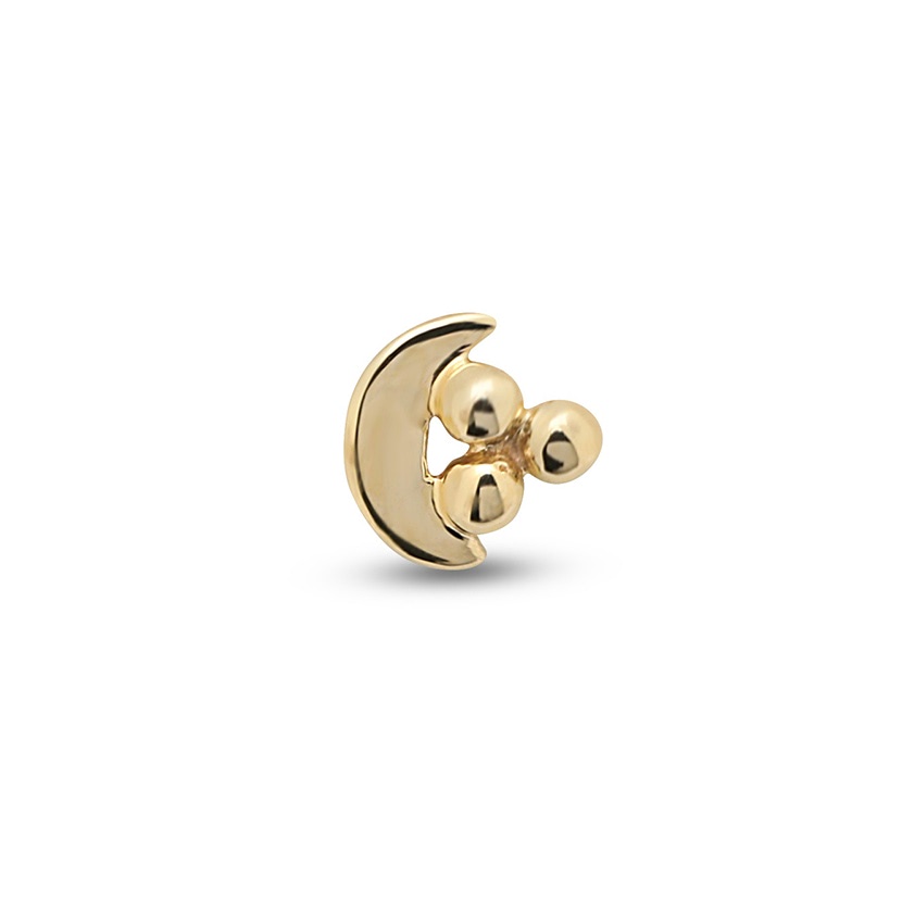 Picture of 14Kt Gold Moon & Stars Earring - 6mm Labret