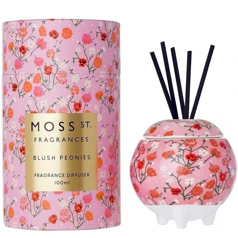 Ceramic Blush Peonies - Mini Ceramic Diffuser 100ml