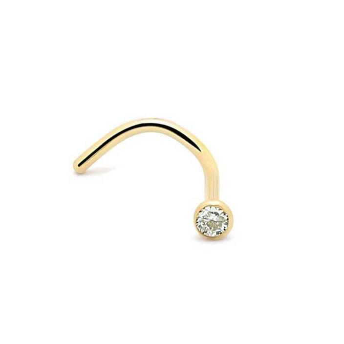 18Kt Gold And Diamond Nose Stud