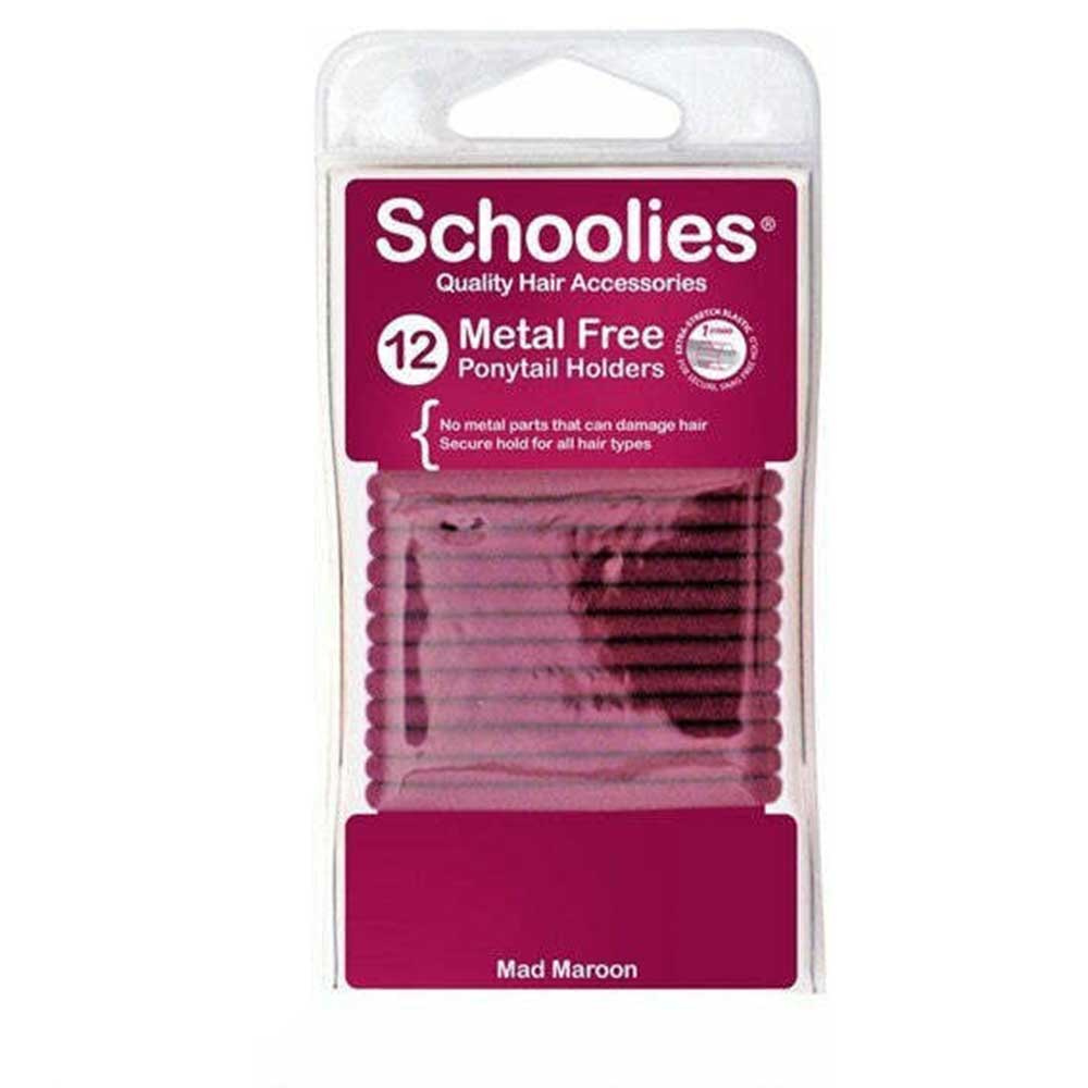 Picture of Metal Free Ponytail Holders 12pc mad maroon