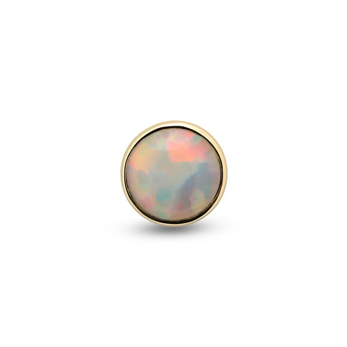 14Kt Gold Round Opal Earring - 6mm Labret