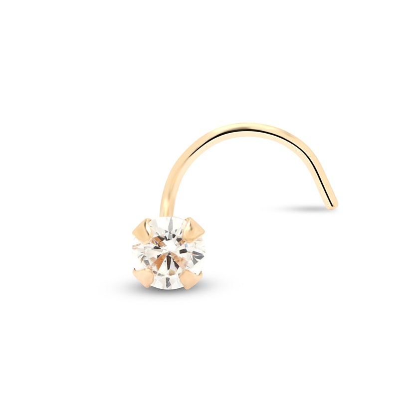 Picture of 1.5mm Genuine Diamond Yellow Gold 14Kt Nose Stud