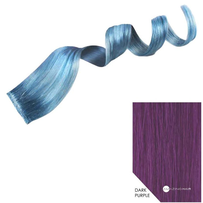 20" Human Hair Single Clip-in - Purple