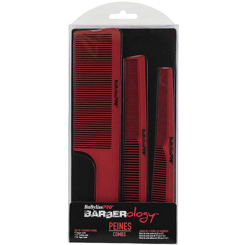 Barberology Comb Set 3pc - Red