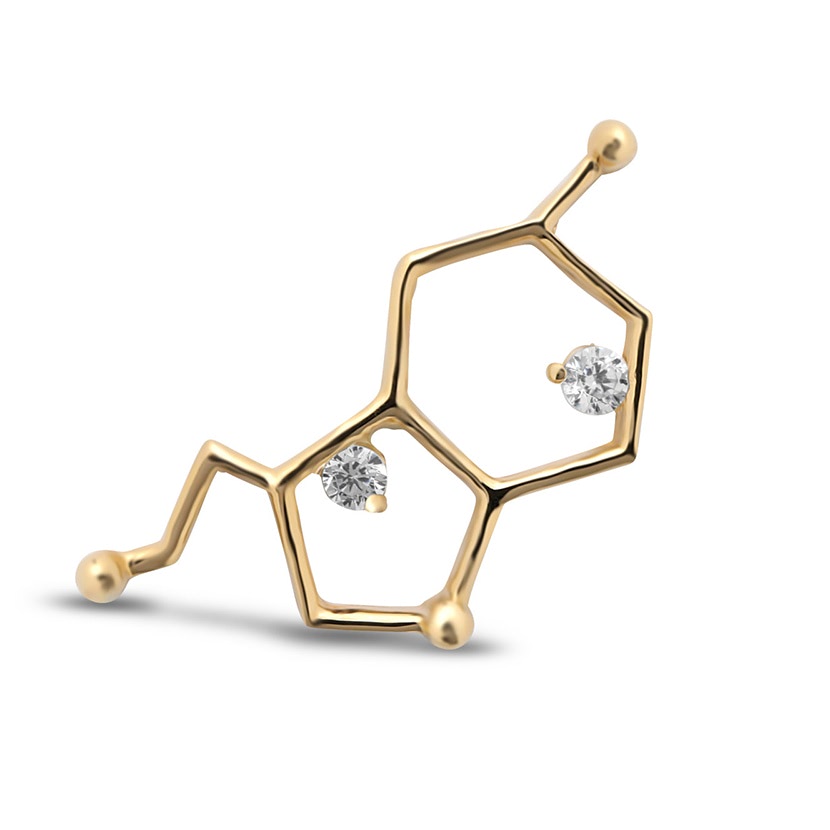 Picture of 14Kt Gold Jewelled Serotonin Earring - 8mm Labret