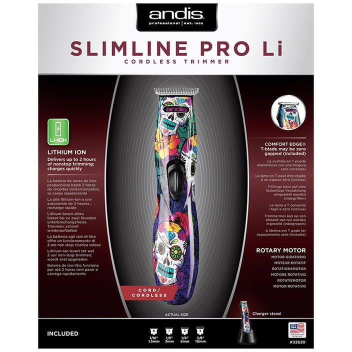 Slimline Pro Li Cord/Cordless Trimmer - Sugar Skull Design