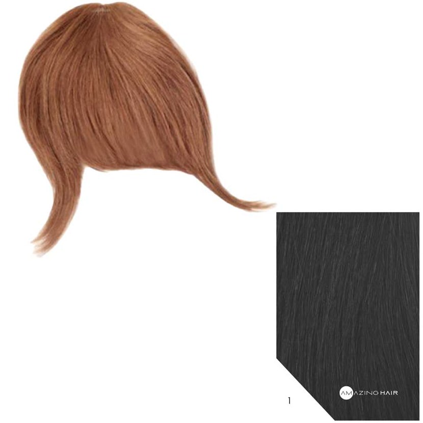 Picture of Human Hair Clip in Fringe - #1 Black