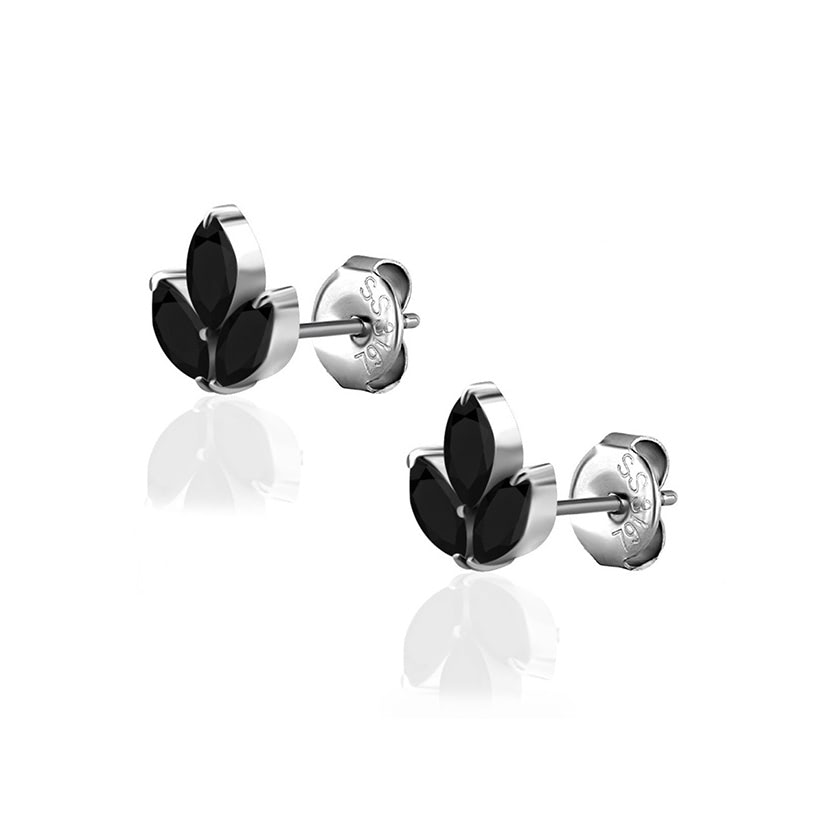 Picture of Black Marquise Earring Pair 0.8mm