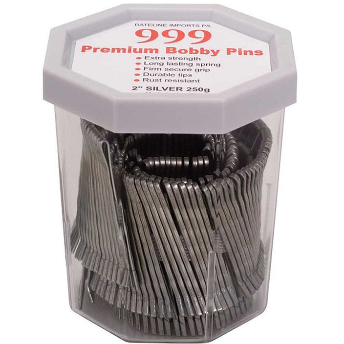 Bobby Pins 250g Tub 2" Silver