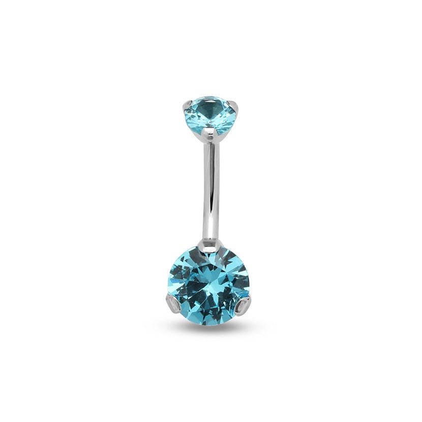 Picture of Titanium Internal Jewelled Prong Set Navel - 1.6 X 10mm