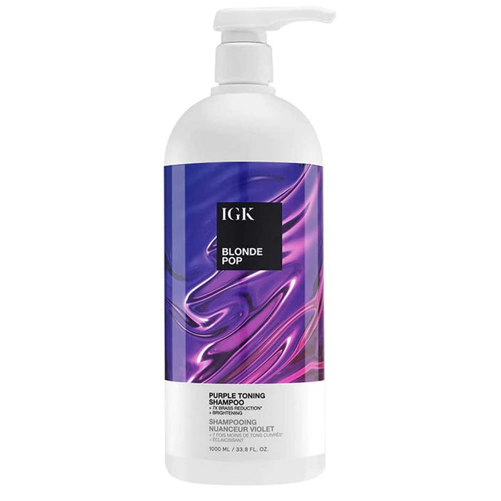 IGK Blonde Pop Purple Toning Shampoo - 1L