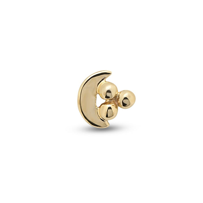 14Kt Gold Moon & Star Earring - 8mm Labret