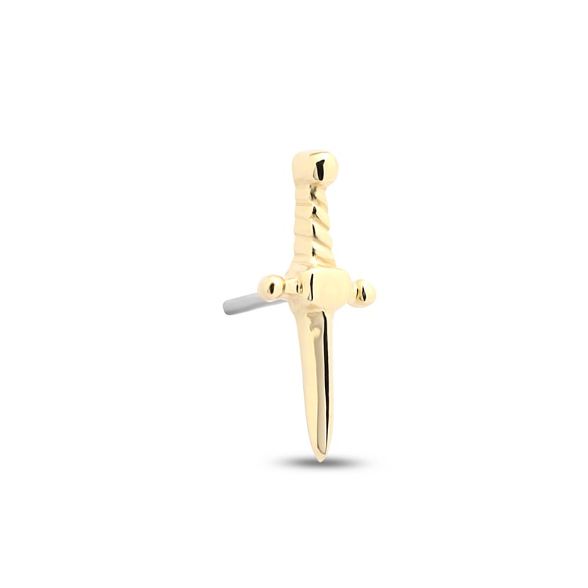 Picture of 14Kt Gold Sword Earring - 6mm Labret