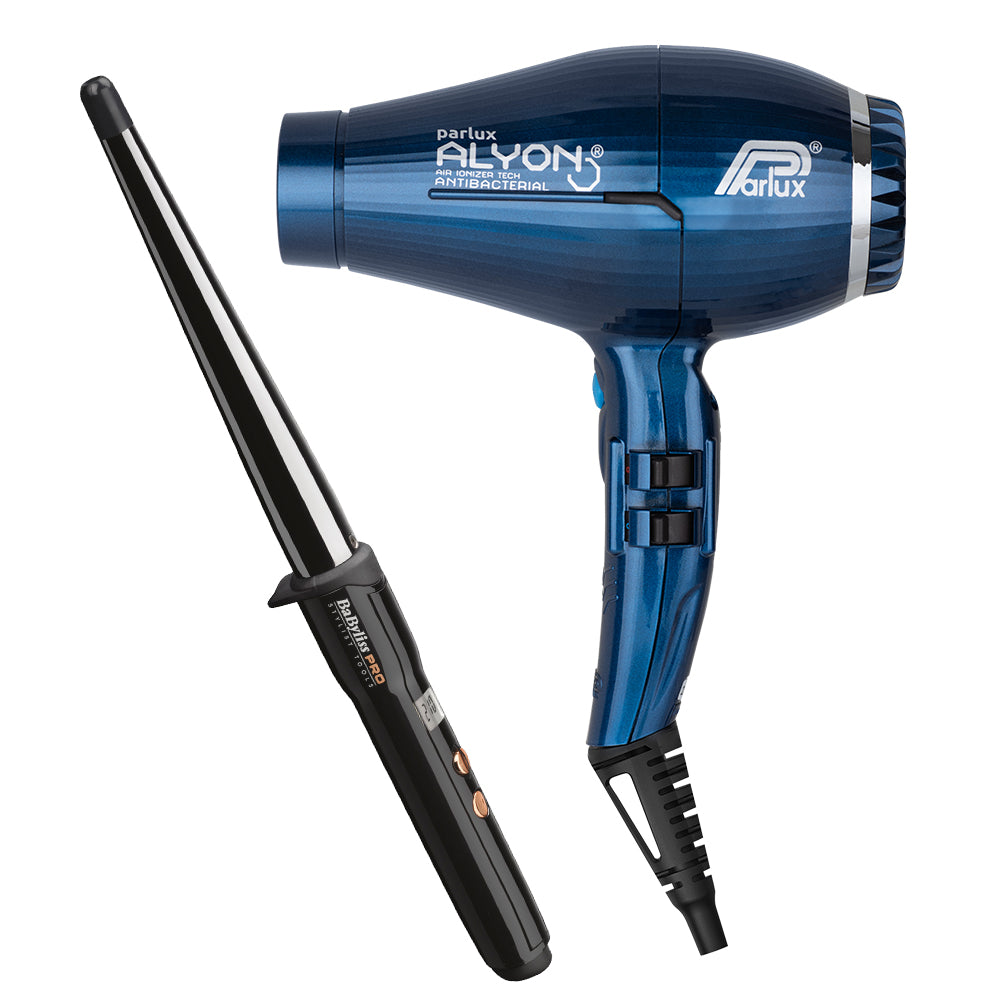 Picture of Alyon Dryer Midnight Blue with Free Ceramic Conical Curler 25mm-13mm