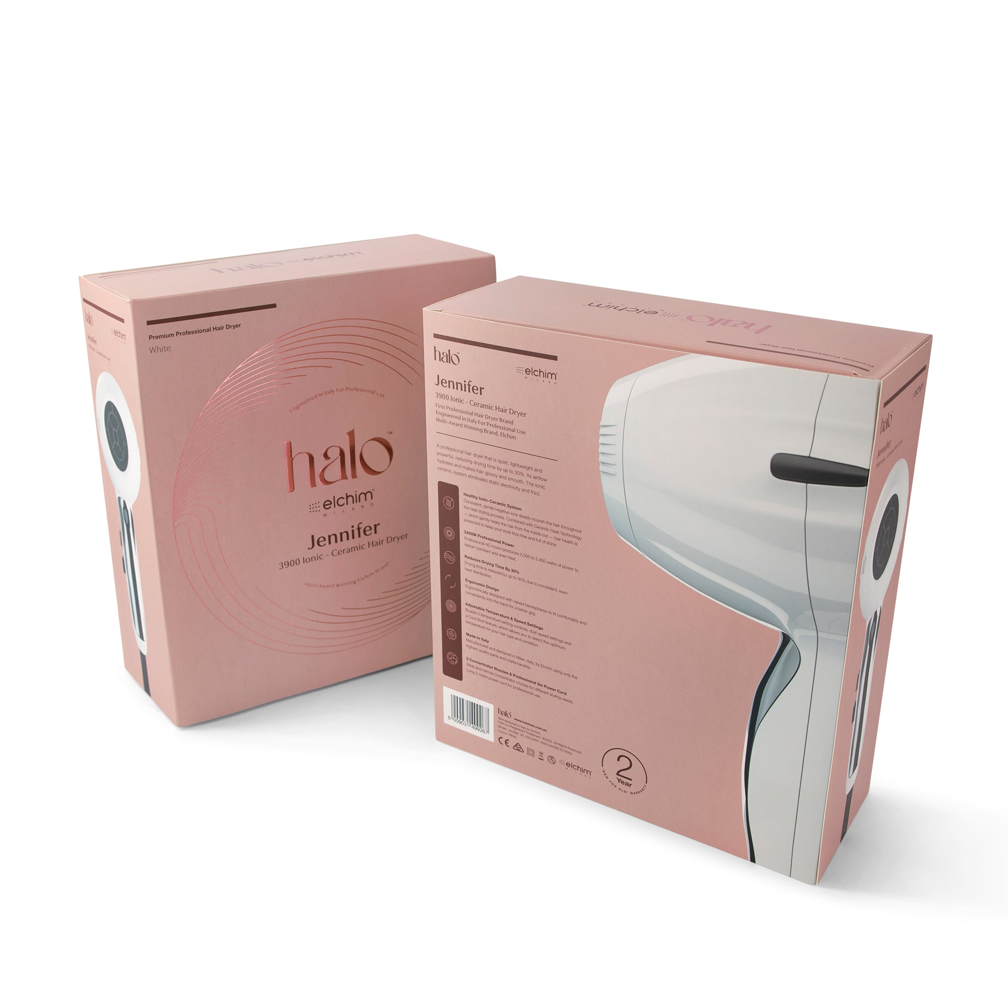 Picture of by Elchim Jennifer 3900 Ionic-Ceramic Hair Dryer - White