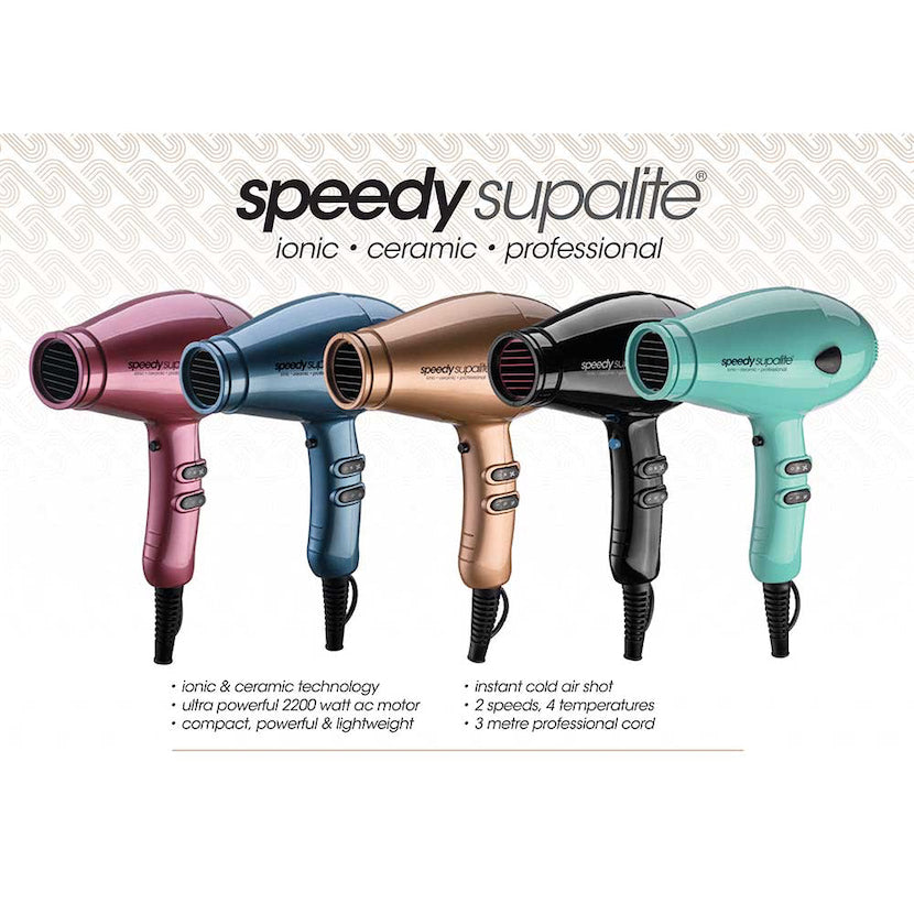 Picture of Supalite Professional Hairdryer with Diffuser & Bonus Wet & Dry Brush - Blush