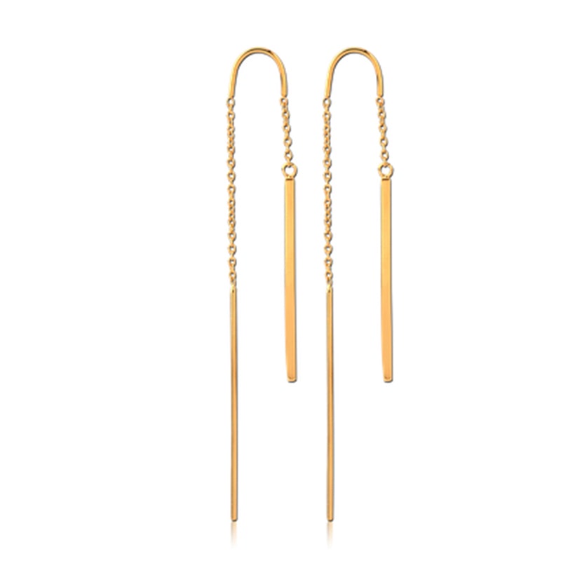 Picture of Hanging Bar Earring Pair - Gold Pvd