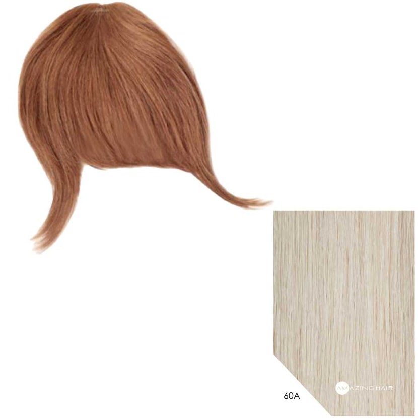 Picture of Human Hair Clip in Fringe - #60A Platinum Blonde