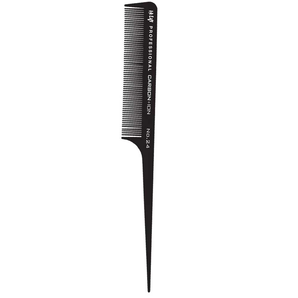 Picture of Carbon + Ion Plastic Tail Comb #24