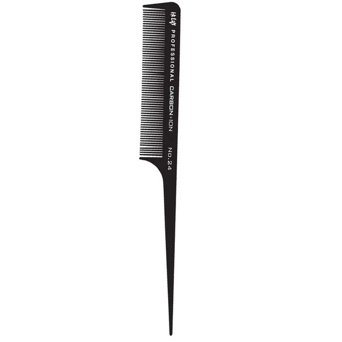 Carbon + Ion Plastic Tail Comb #24