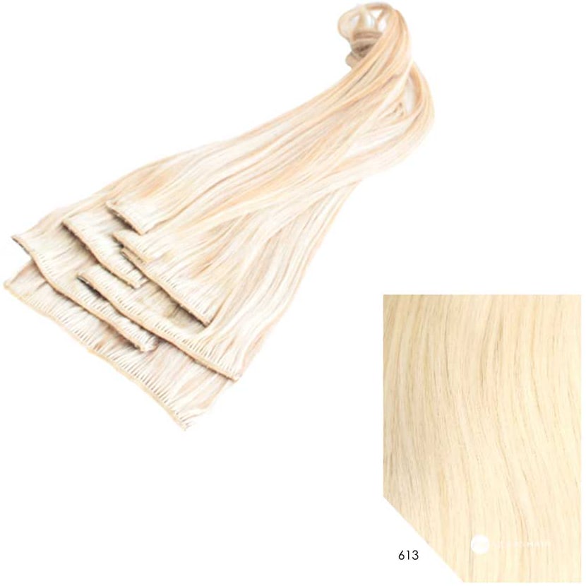 Picture of 20" Human Hair 7pc Clip In - #613 Light Blonde