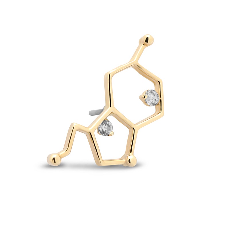 Picture of 14Kt Gold Jewelled Serotonin Earring - 8mm Labret