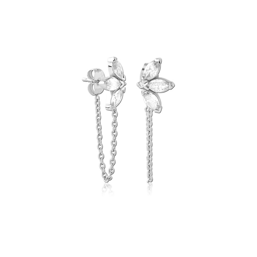 Picture of Earring Chain 3 Leaf Fan Pair