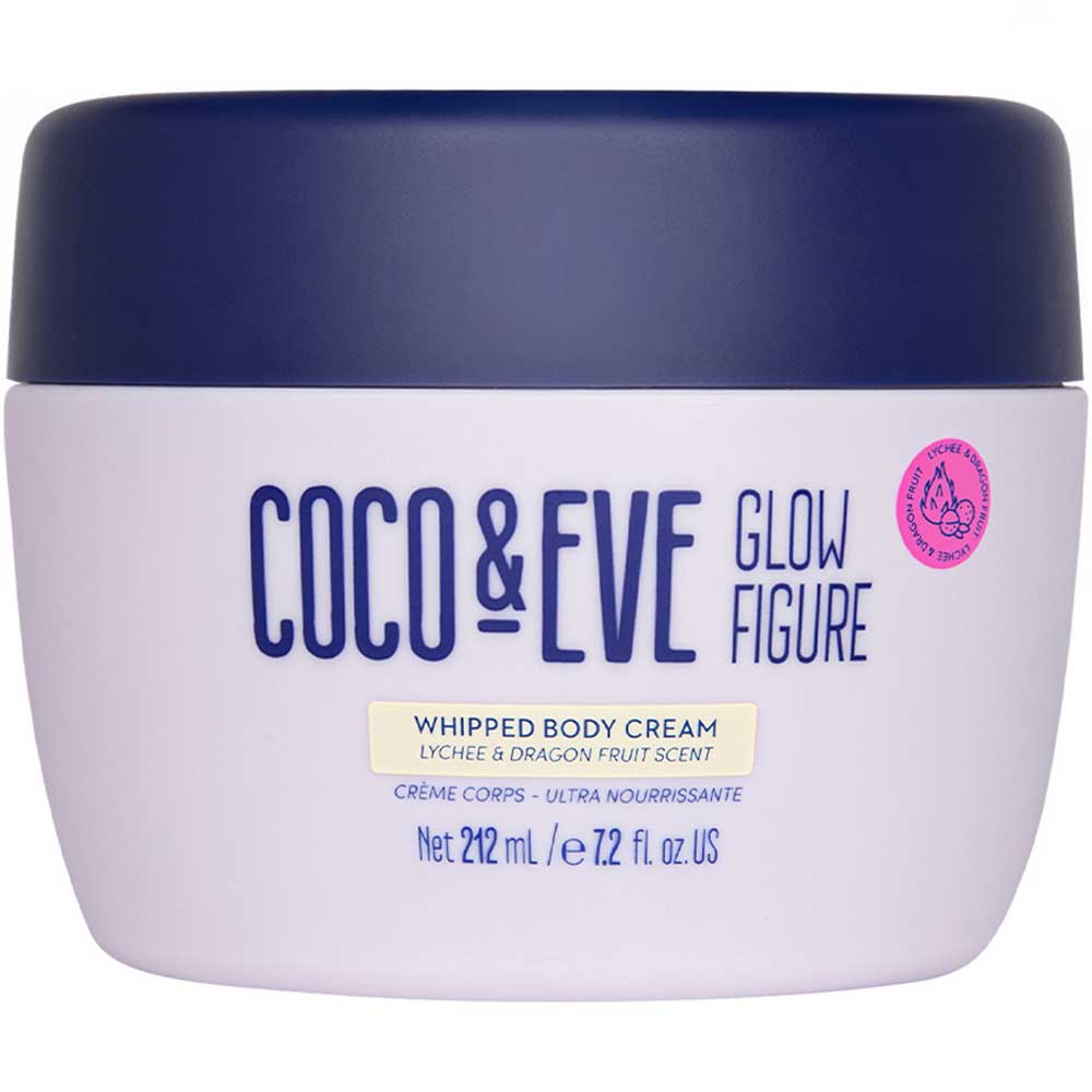 Coco & Eve Glow Figure Whipped Body Cream Lychee & Dragon Fruit Scent 212ml