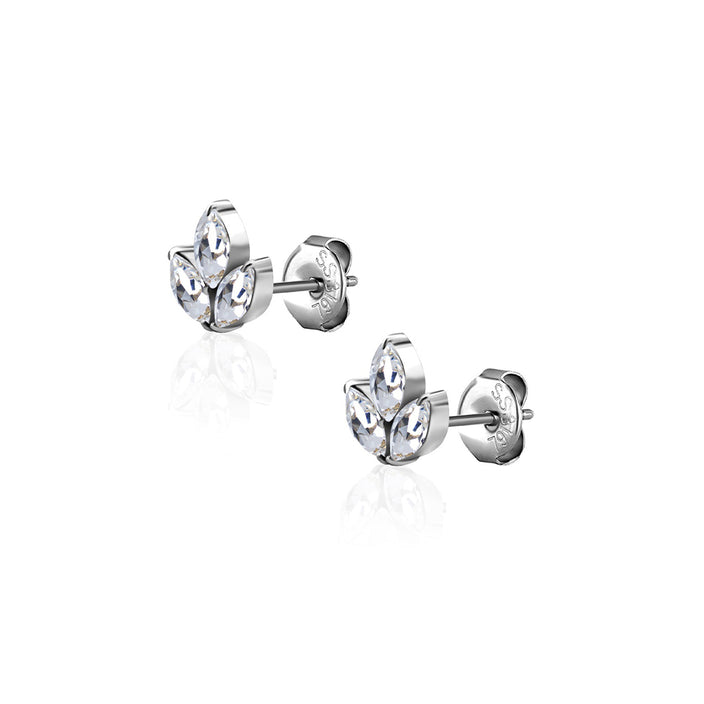 Marquise Steel Earring Pair 0.8mm