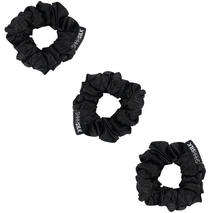 Scrunchies 3 Pack Black Medium