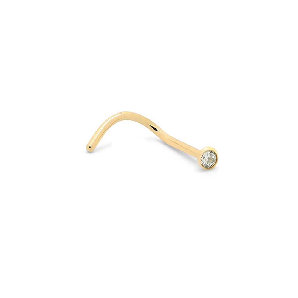 Picture of 18Kt Gold And Diamond Nose Stud