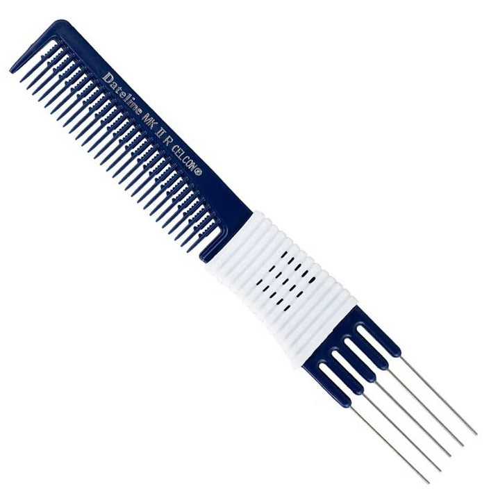 Pro Blue Celcon Tease Comb with Rubber Grip
