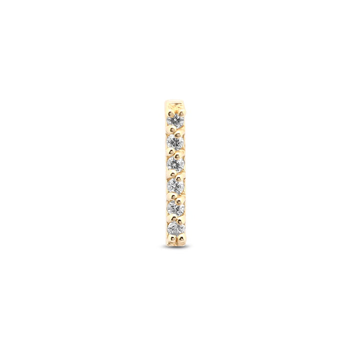 14Kt Gold Crystal Rod Earring - 6mm Labret